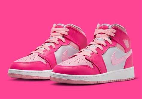 nike jordans 1 mid pink|pink air jordan 1 women.